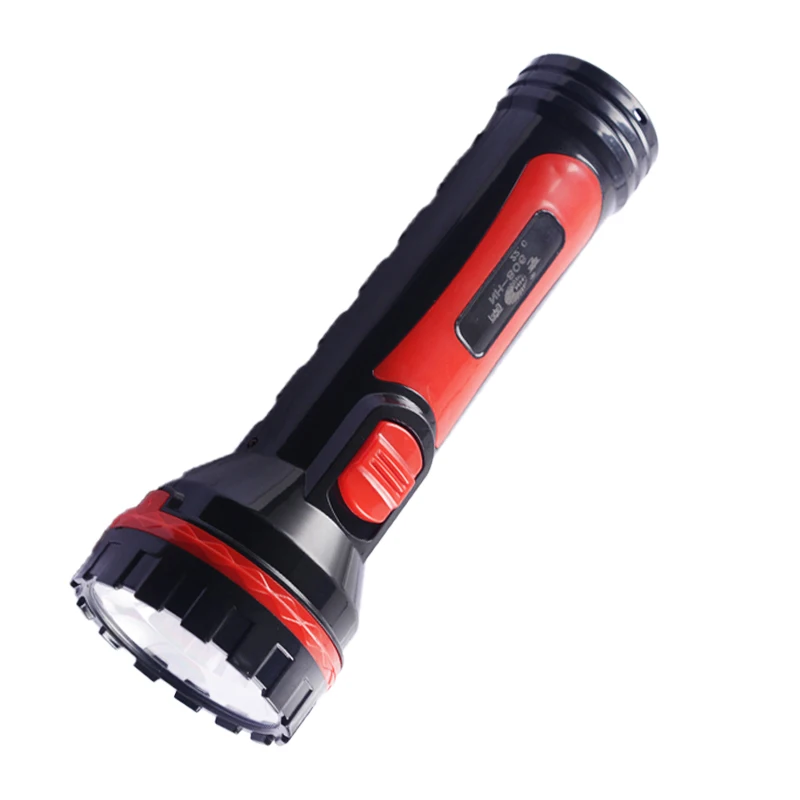 Linterna LED impermeable para exteriores, linterna recargable de alta potencia, material ABS