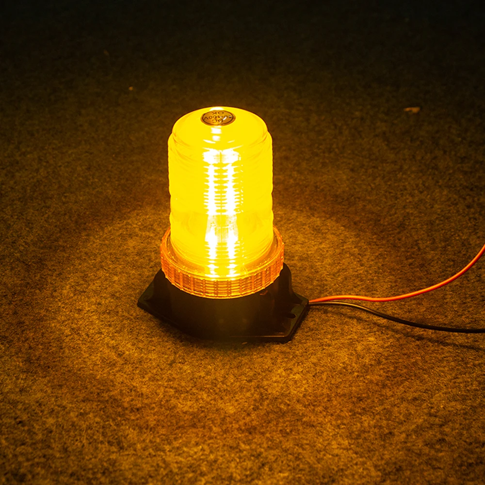 Car Emergency Flash Strobe Lamp Rotating Traffic Safety Warning Lights School Indication Led Round Ceiling Box Trailer Light