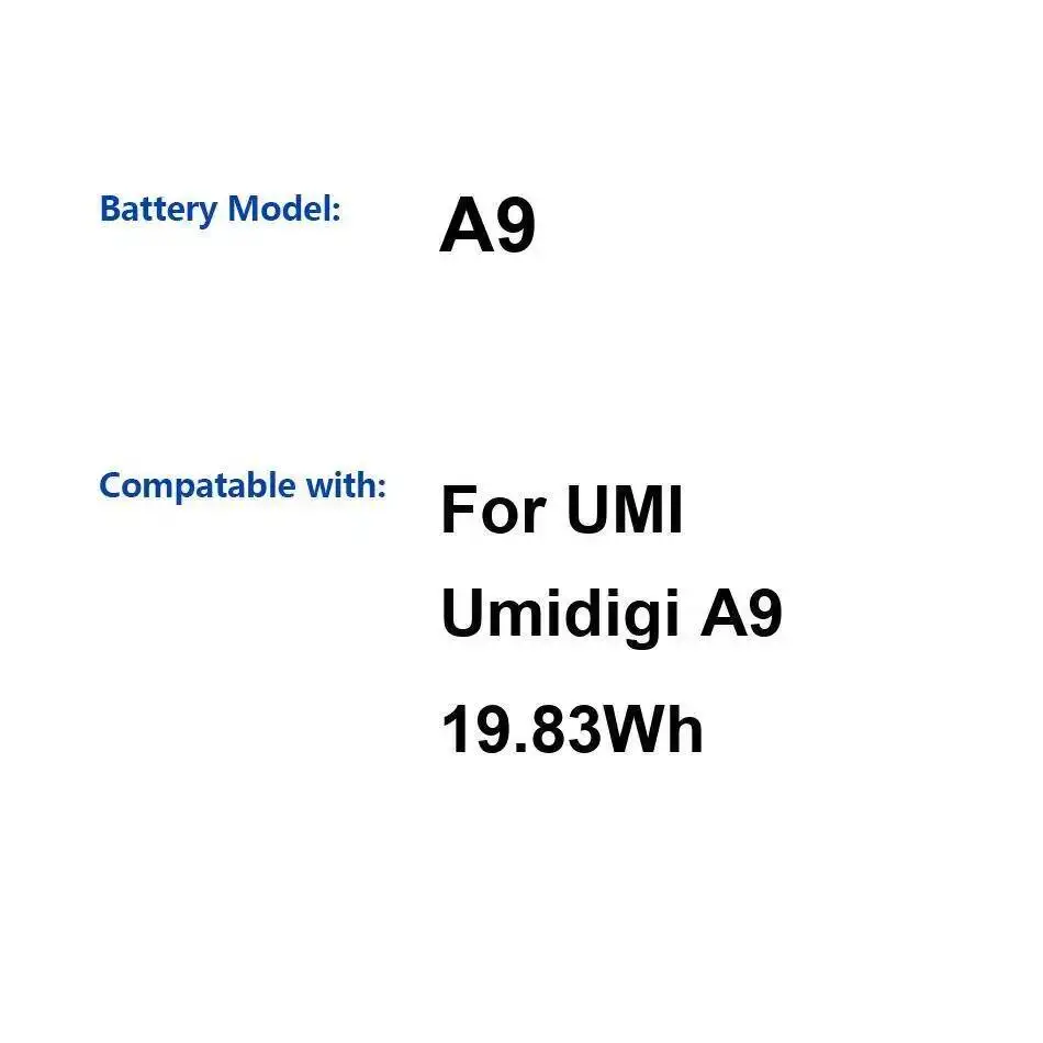 

Аккумулятор для мобильного телефона Umidigi Umi A9, высокая совместимость, 5150 мАч