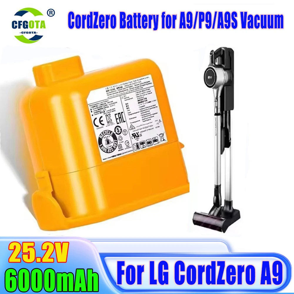 Аккумулятор EAC63758601 EAC63382208 для LG Cord Zero A9 Plus A9 Max A9K Pro A9M A9MASTER2X A958SK A958 A9MULTI A9MULTI2X A9PETNBED