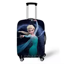 Cartoon Disney New Frozen Elsa Anna Luggage Cover Elastic Suitcase Protective Cover For Travel Bag Anti-Dust Protective Cover