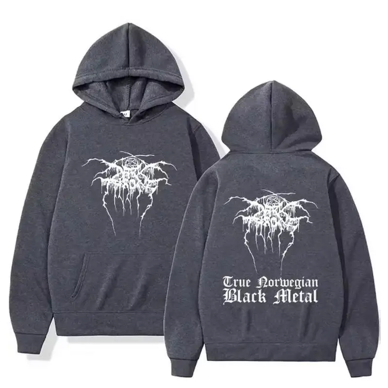 خمر Darkthrone صحيح النرويجية الأسود المعادن سوداديرا con capucha hombre الفوضى pulóver hombres mujeres classicicoDeathBlack ميتا