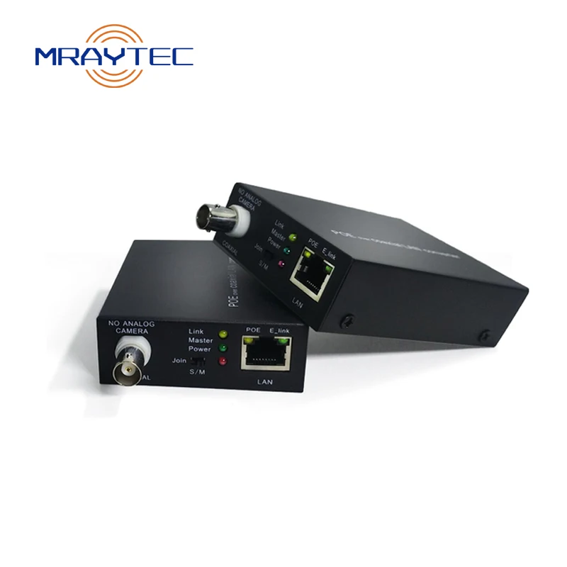 POE Coaxial Transmission Extender RJ45 to BNC Conversion IP Camera Video Signal Power Supply Transmitted Over Coax 1 Pair