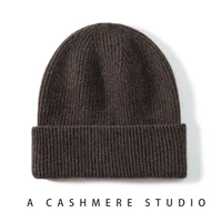 High Quality 100% Cashmere Knitted Hat for Women and Men Casual Beanie Hat Thicken Cap Winter Soft Warm Cashmere Caps Unisex - Image 5