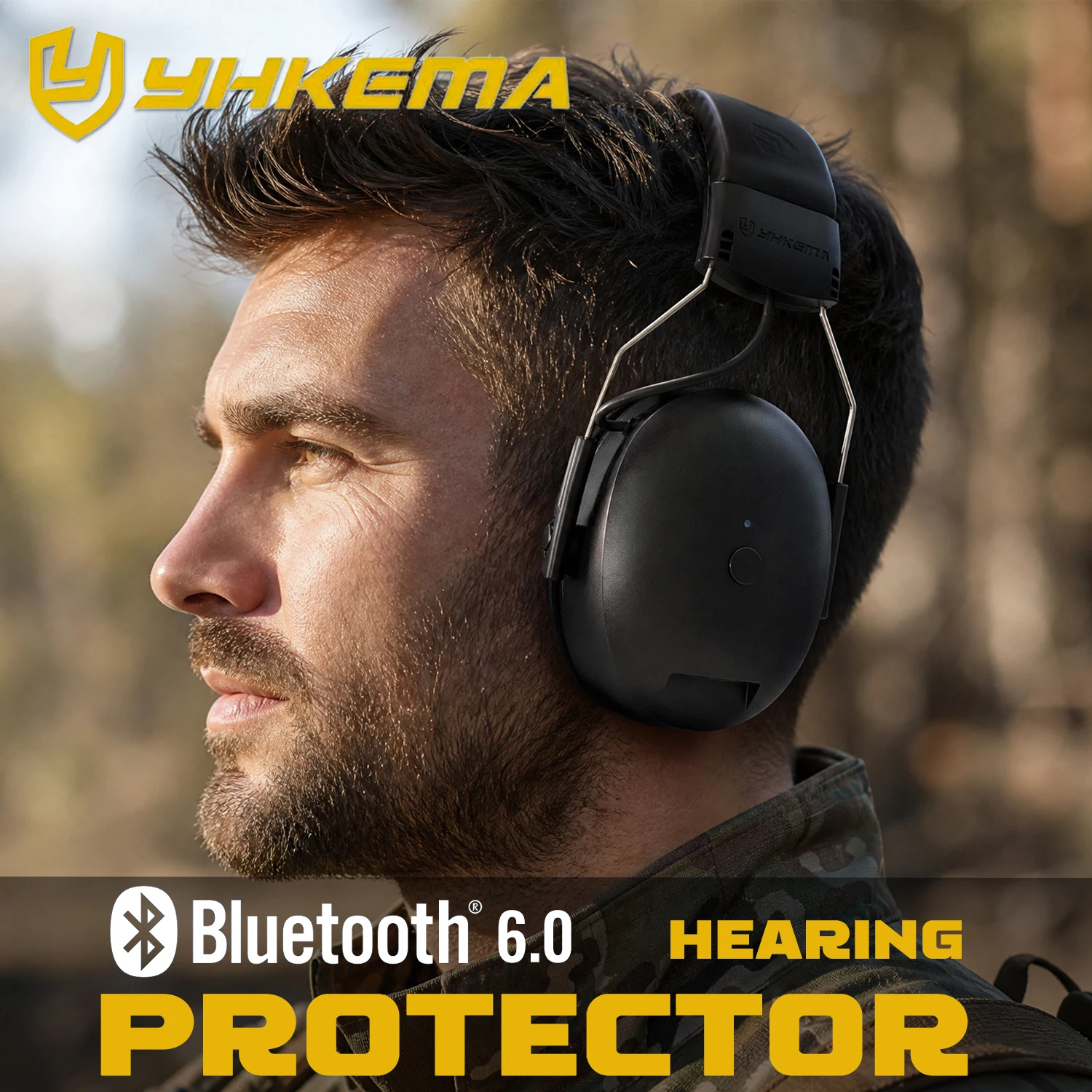 

Electronic Headphone 6.0 Bluetooth Earmuffs Hearing Protection Headphones for Music Safety Noise Reduction Charging