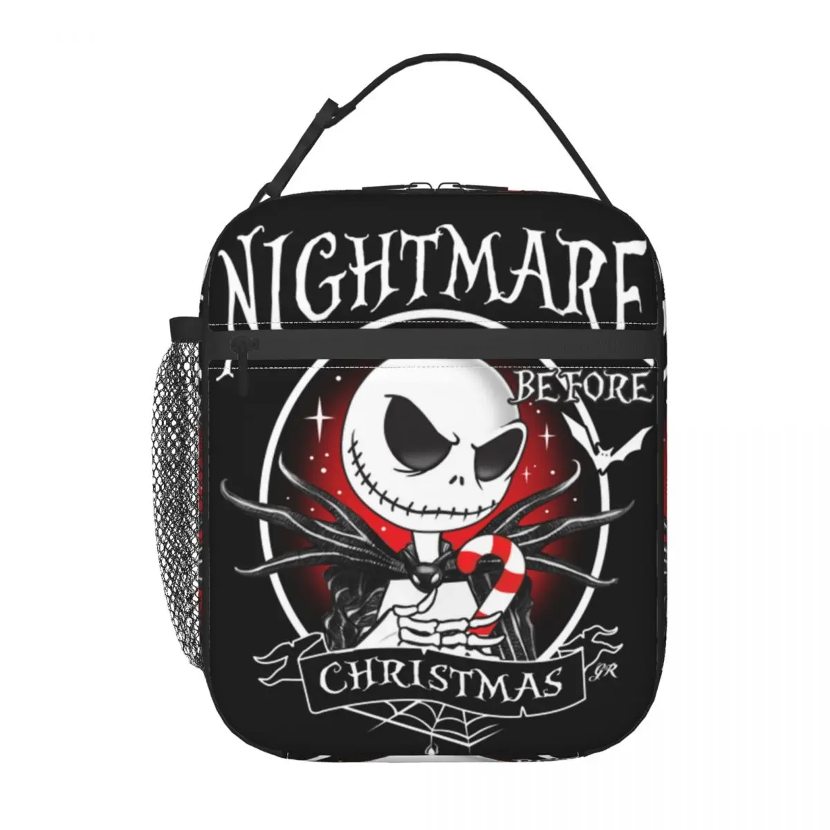 Custom The Nightmare Before Christmas Jack Skellington Resuable Lunch Box Thermal Cooler Food Insulated Lunch Bag Office Work