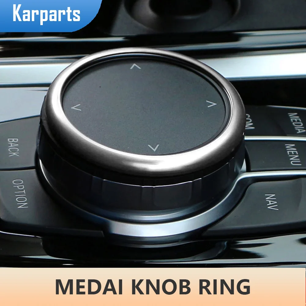 Car Steering Wheel Media Volume Knob Circle Ring Sticker Trim for BMW X3 G01 X4 G02 2018 2019 2020 2021 2022 Accessories