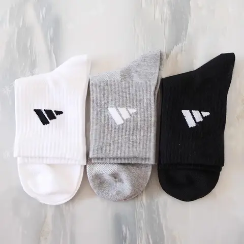 아디다스 SPW 크루 팩 양말 3개 남녀공용 항균 트레이닝 양말 활동적인 라이프스타일을 위한 심플한 디자인 편안한 원단