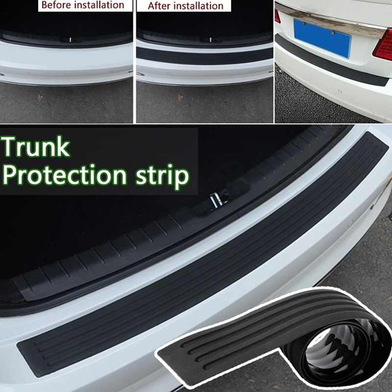 Trunk Protection Strip Car Rear Bumper Protector Sticker Trunk Sill Cover Pad