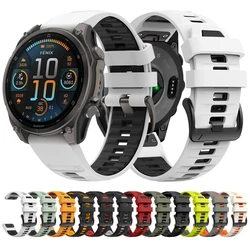 Quick Fit 22mm 26mm Silicone Strap For Garmin Fenix 8 47mm 51mm E 7 7X 6 6X 5 5X/Epix Pro/Enduro 3 Fenix8 Original Watch Band