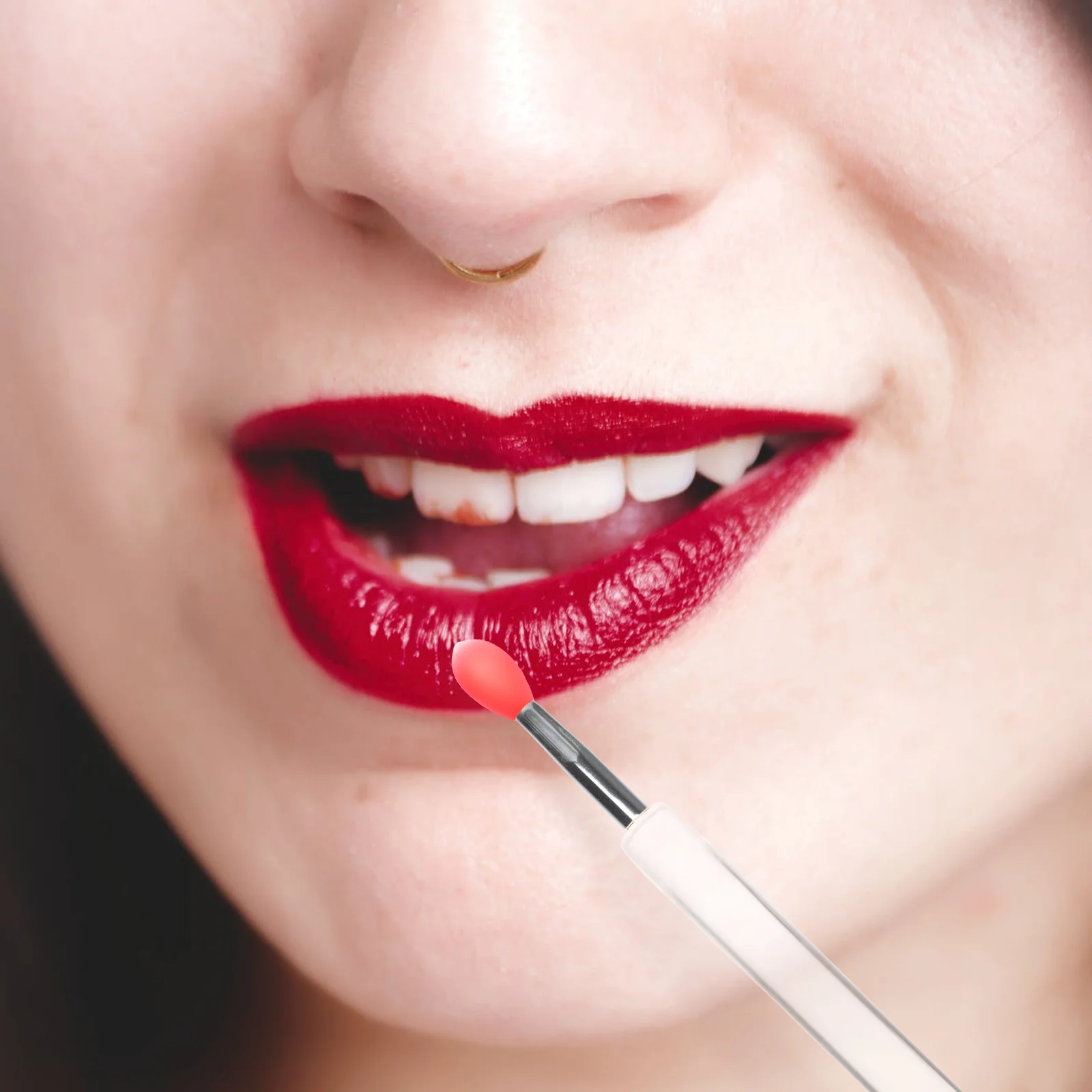 6 Stuks Siliconen Lipborstels Anti-stof Huidvriendelijke Lipstick Applicator voor Gelijkmatige Kleurverloop Make-up Langdurige Lipgloss Balsem