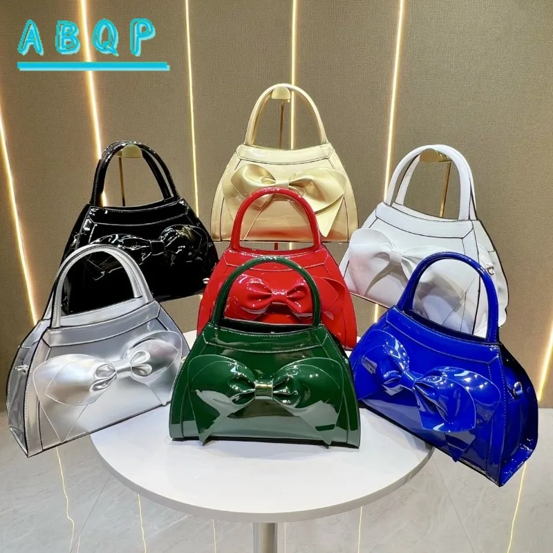 New Women's Handbag PU Bright Leather Fashion Women's Shoulder Bag Dinner Fashion Women's Shoulder Crossbody Bag Large Capacity