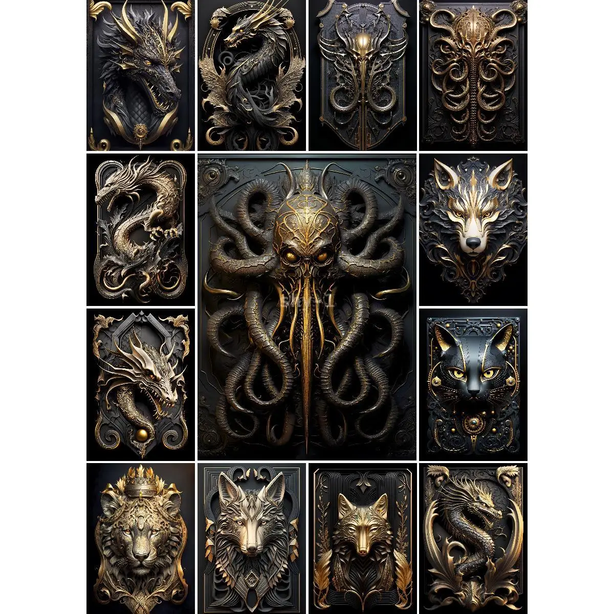 Элегантный художественный постер Devil King, стильный настенный Декор manпещера, печать для любителей интерьера