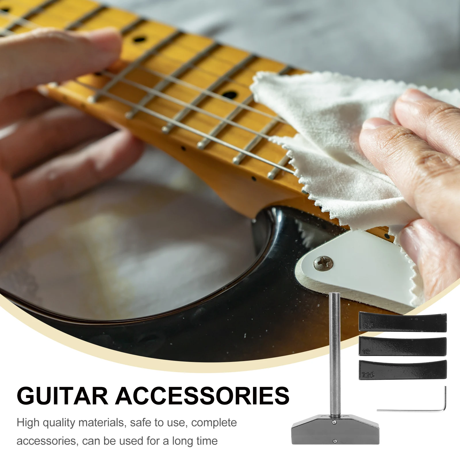 

4pcs Guitar Fret Install Tool Set Alloy Fret Press Caul Inserts For Fretboard Repair Luthier Accessory Compact Lightweight