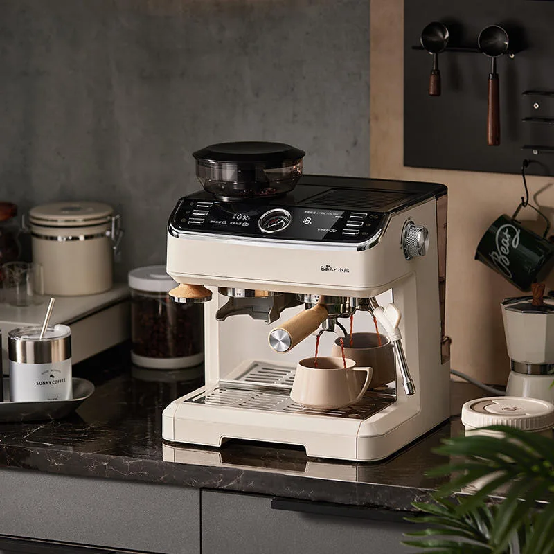 

Home Coffee Machine Bear Italian Semi-automatic Home Coffee Machine, Grinding Steam Milk Foam