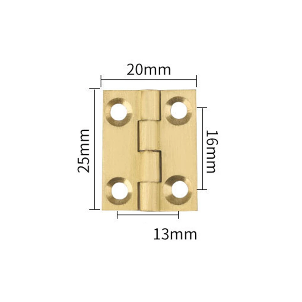 

6PCS Pure Copper Hinges Furniture Cabinet Doors Jewelry Boxes Durable Smooth Action Vintage Sturdy Material Hardware