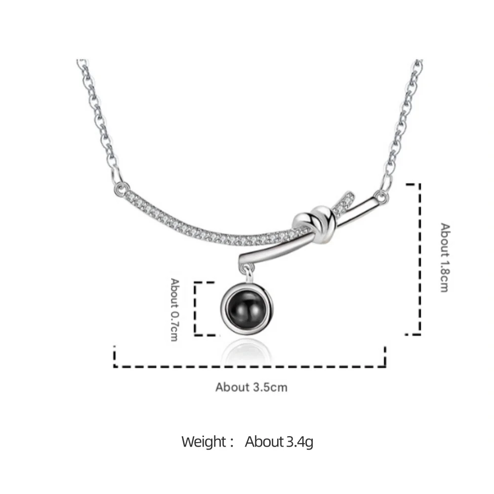 925 الفضة الاسترليني الأزياء الفن 100 لغة أحبك الإسقاط حجر قلادة عيد ميلاد حزب الذكرى هدية #6