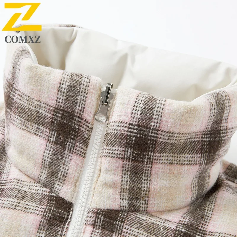 COMXZ Men Winter Jacket Classic Thickened Plus Size Travel Snow Warm Cold-Resistant Ski Puffer Jacket Loose Street Parker Coat