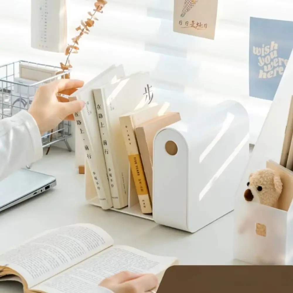 غلاف بلاستيكي منفصل بسيط مع أدراج منظم قرطاسية سعة كبيرة لسطح المكتب ورف كتب مضاد للانزلاق #5