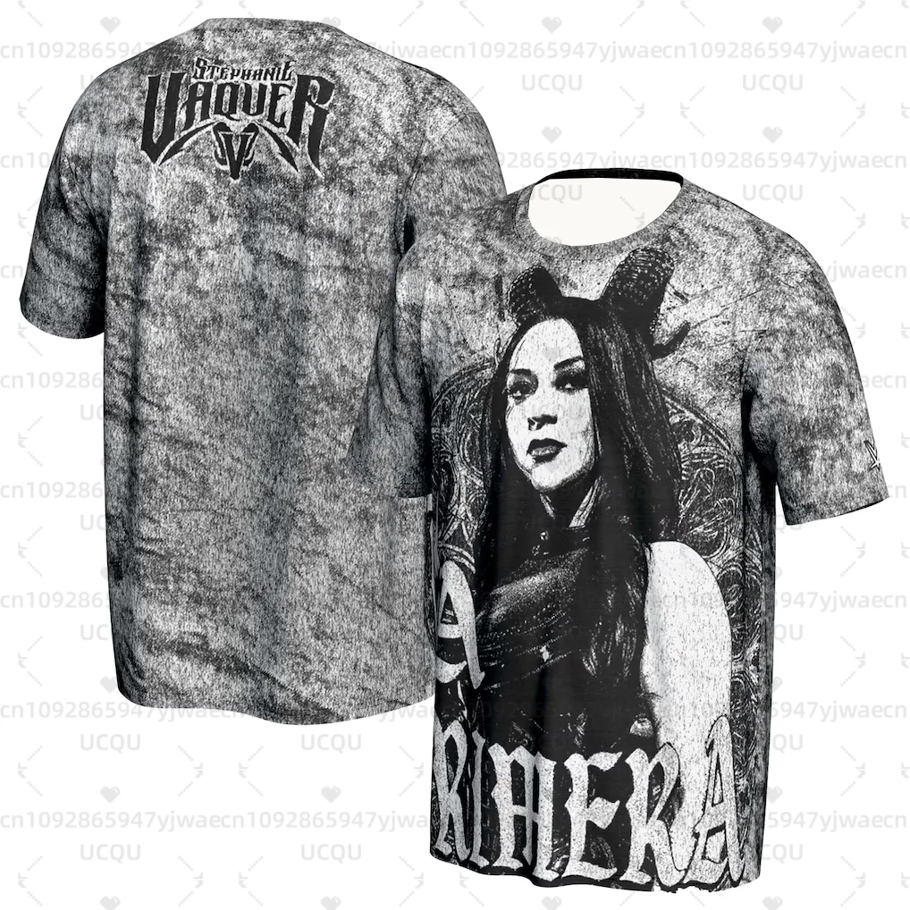 ستيفاني فاكر مطبوعة المصارع تي شيرت علوي للرجال والنساء قصيرة الأكمام للجنسين قميص جرافيك تي شيرت جيرسي القمم #2