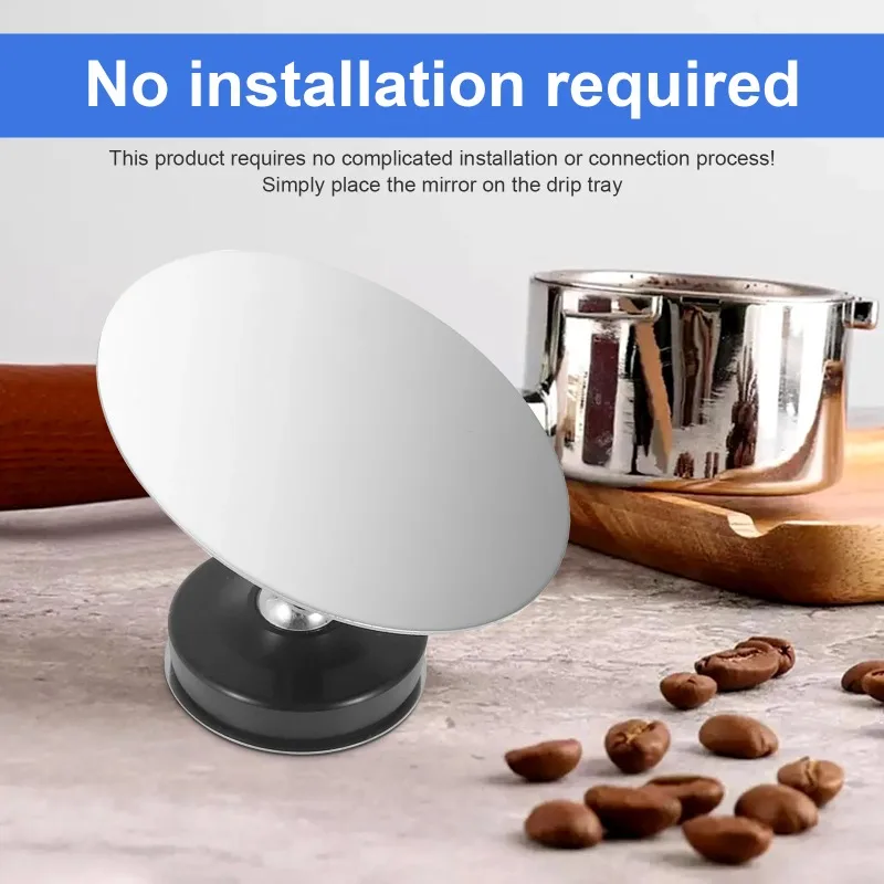 

Coffee Extraction Reflective Observation Mirror Stainless Steel Magnetic Base Multi directional Rotating Mirror