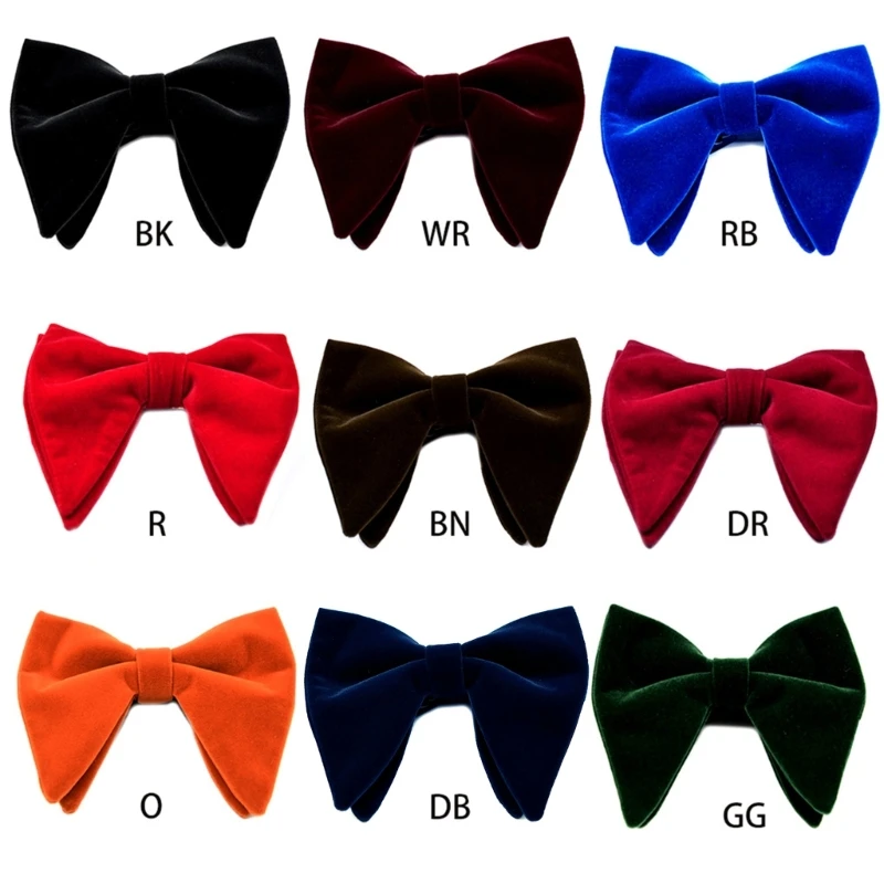 

Mens Vintage Double Layer Pre-Tied Handmade Bow Tie Glitter Solid Color f