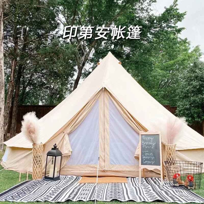 Indian Yurts Tent Outdoor Camping Thickened Rainproof Warm Cotton-Cloth Tents Hotel