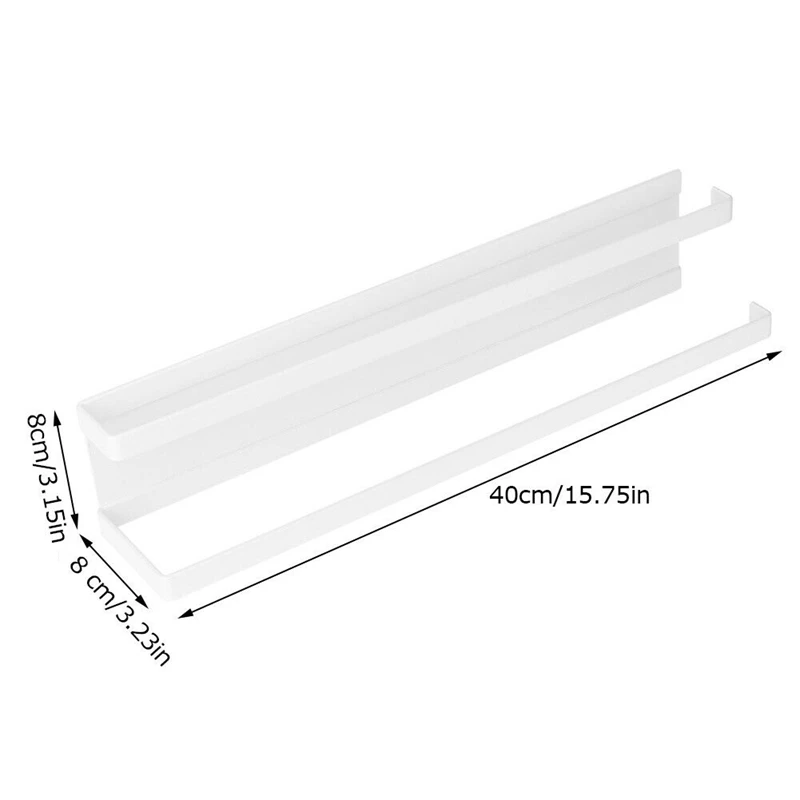 Imagem -06 - Toalheiro Magnético para Cozinha Trilhos de Armazenamento Barra de Toalha sem Soco Barra de Toalha Magnética Cabide de Parede Lateral do Trilho Geladeira
