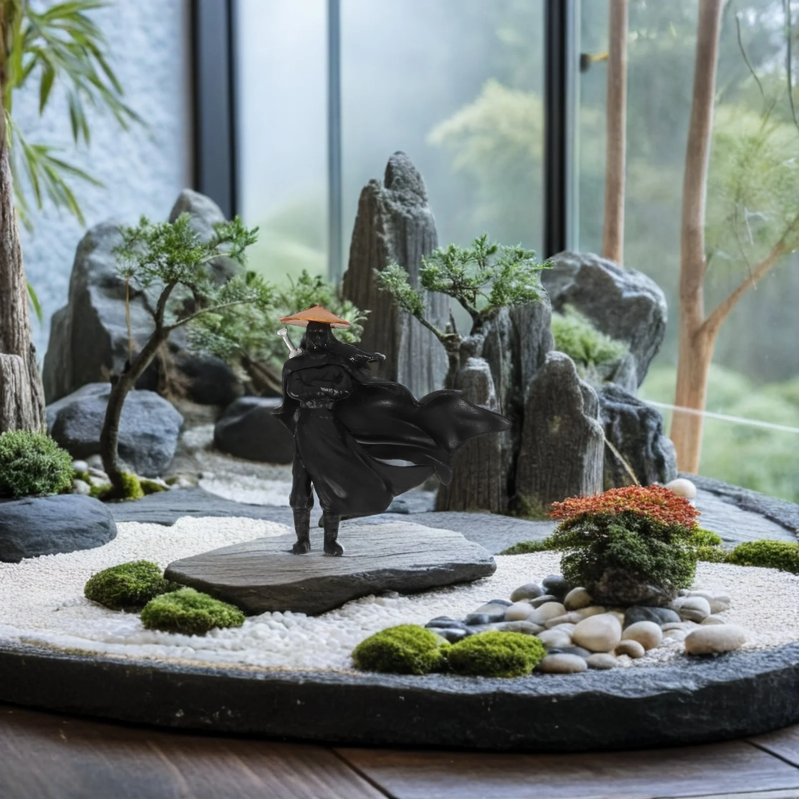 

6Pcs Ancient Chinese Statues Durable Plastic Micro Landscape Bonsai Fairy Garden Fish Tank Decorations