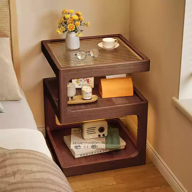 All solid wood bedside table creative 520 shape bedside table modern simple storage cabinet small bedroom storage cabinet