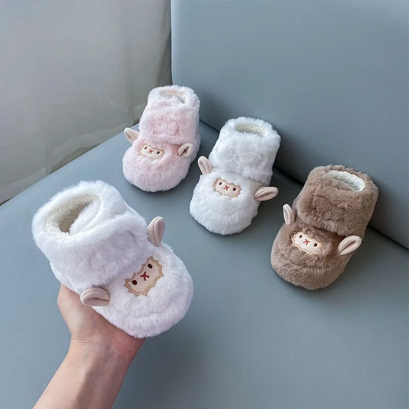 Winter Boots - Slip-On Easy Closure, Soft Fabric Lining & Cushioned Insole for Warmth, Beige/Brown/Black/Gray/White/, First Walk