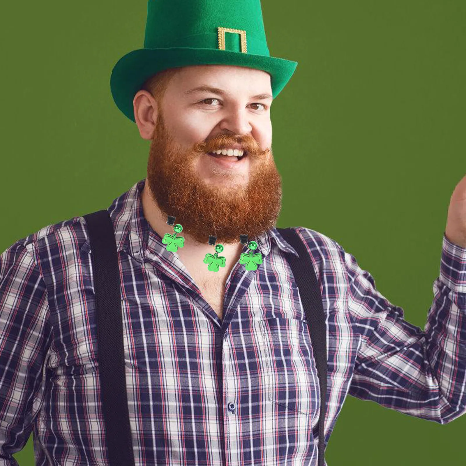 

10 шт. декоративных клипсов для бороды, праздничный аксессуар для мужчин, реквизит для праздничного костюма, блестящие украшения для лица