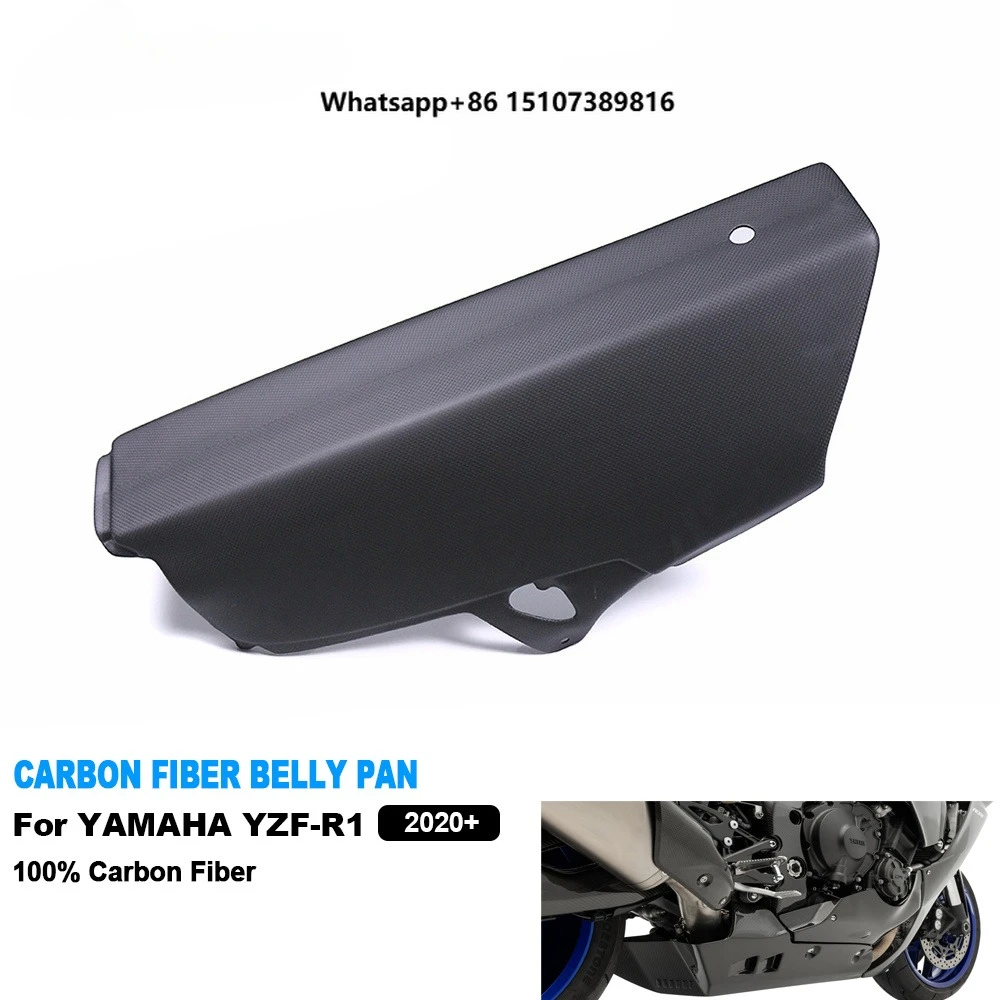 

100% Full Dry Carbon Fiber Fairing Motorcycle Belly Pan Lower Fairings for R1 R1M 2020 2021 2022 2023 2024