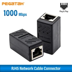 Złącze RJ45 przedłużacz sieci Ethernet Kabel RJ45 przedłużacz adapter Gigabit interfejs żeński do żeńskiego złącze sieciowe