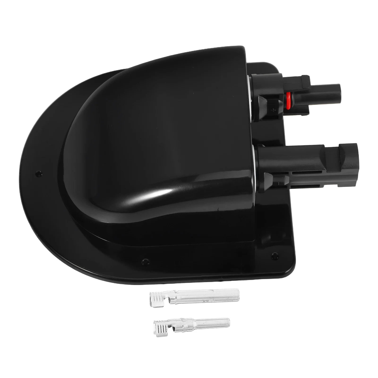 Photovoltaic Waterproof Box Black Solar Cable Connectors Dual Entry ABS Junction Box for RV Roof Outdoor Plug Weatherproof Wire