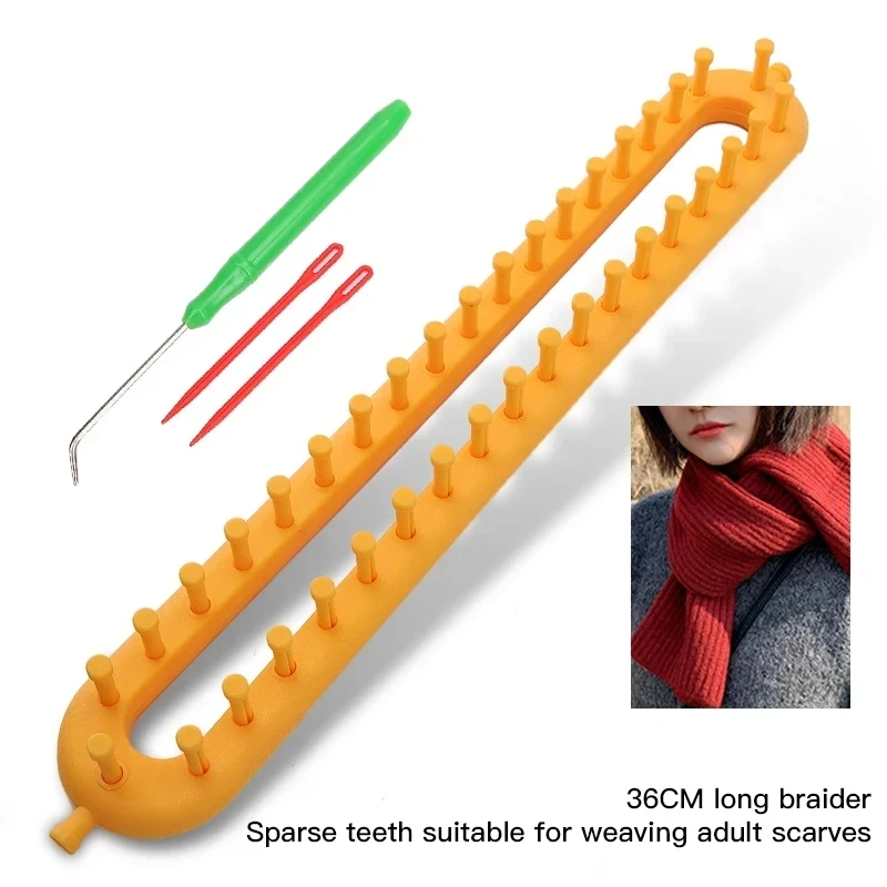 직사각형 원형 뜨게 직조 스카프 스웨터, 모자 숄, 바느질 뜨게 기계, DIY 수제 공예 땋기 도구