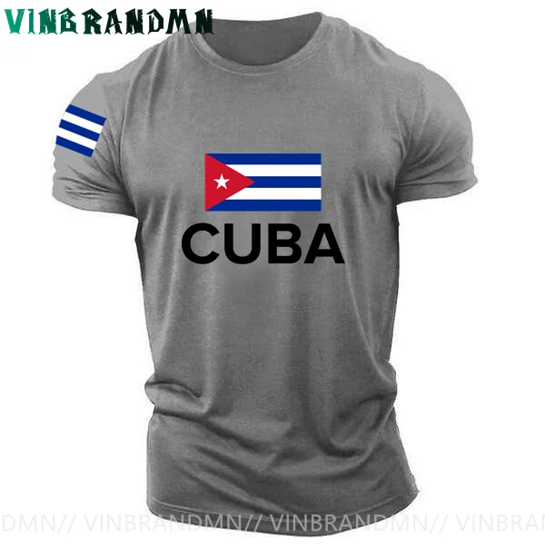 CUBA t shirt Cuban Cuba Flag With Slogan t-shirt nation flags Cotton Viva Cuba Libre Patria Y Vida Tee Tops Men Shorts Sleeve