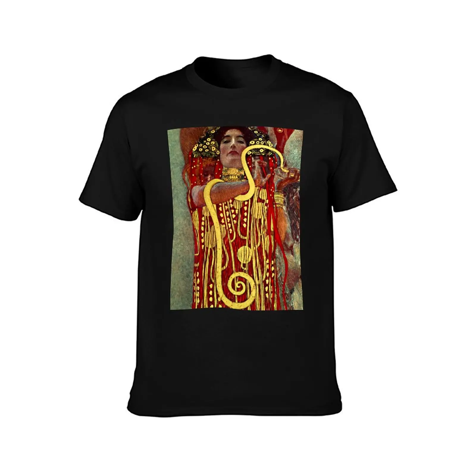 High Resolution Enhanced Gustav Klimt Medicine Hygieia 1907 T-Shirt kawaii clothes man t shirt Men's t-shirt