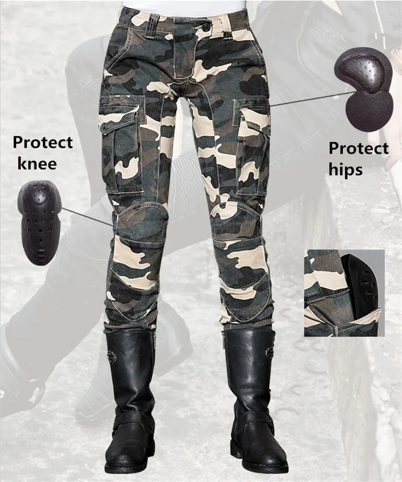 

Uglybros Motorcycle Motorpool Jeans Fashion Women Motorbike Riding Pants Can be Equipped With Protective Gear Jeans