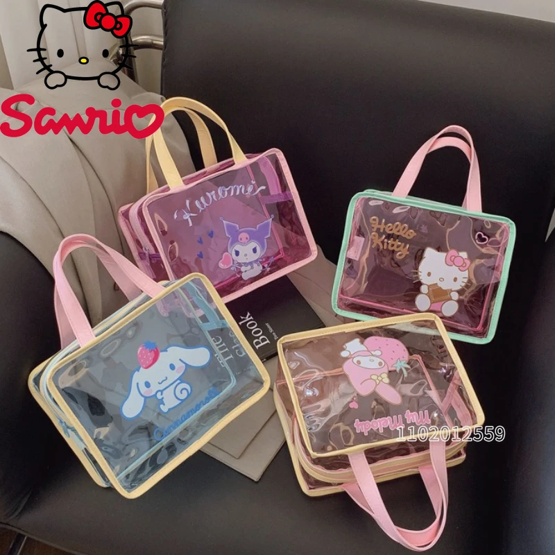  Hello Kitty New Transparent Portable Cosmetic Bag Waterproof Storage Cosmetic Bag Large Capacity Travel Toiletries Bag