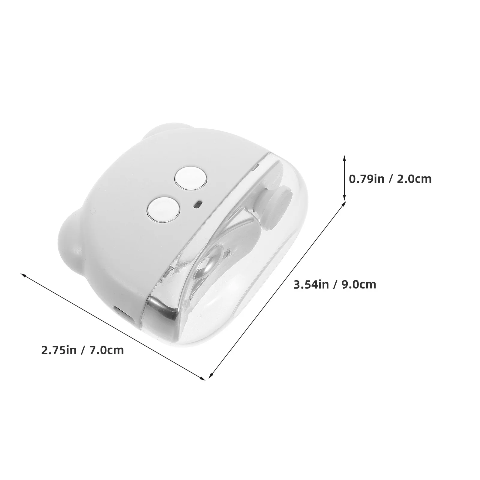 Moedor de unhas elétrico portátil bonito dos desenhos animados recarregável polidor para crianças adultos uso doméstico aparador de unhas suaves branco