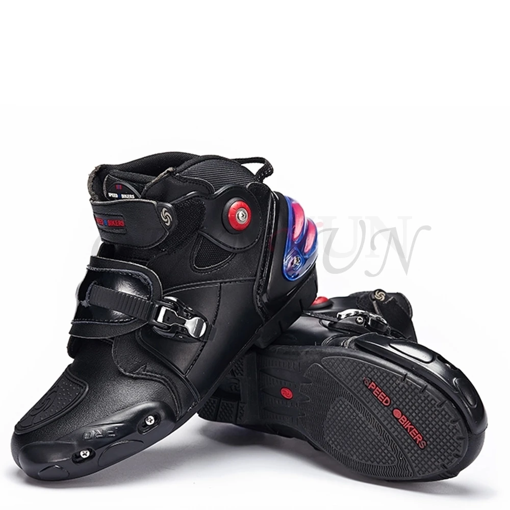 

Microfiber Motocross Riding Boots Motorcycle Racing Shoes Protective Ankle Boots Anticollision Non-slip Motorbike Shoe