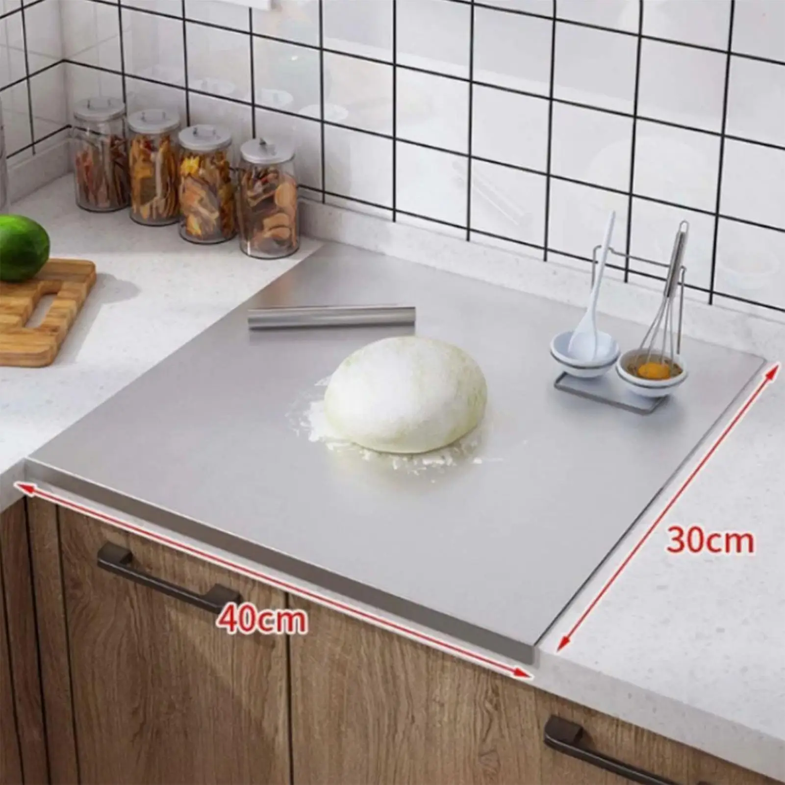 Double-Sided Chopping Board Non-Stick Cutting Board Reversible Kitchen Tool For Meat & Vegetable, Home Apartment Restaurant