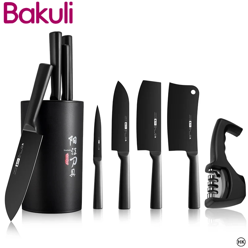 

6PCS Japanese style kitchen knife set, stainless steel fish fillet cutting knife, chef's knife, Sandu knife, cooking tools U9195