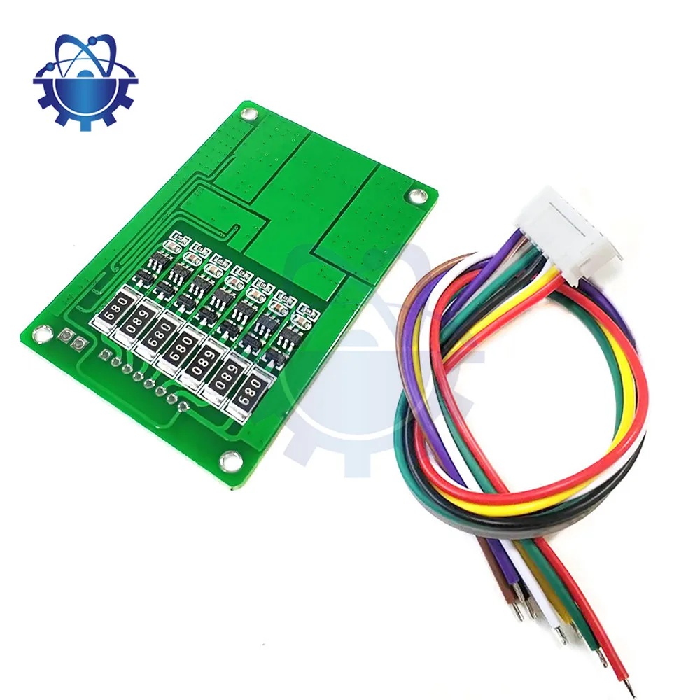 PCB Protection Board, adequado para Li-Ion Lipo Module, 7S, 29.4V, 15A 18650 Battery Protection Board, BMS
