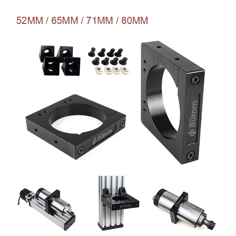 Router Spindle Mount Kit 52mm 65mm 71mm 80mm Diameter For Makita RT 0700C Router CNC C-BEAM Machine DIY Parts