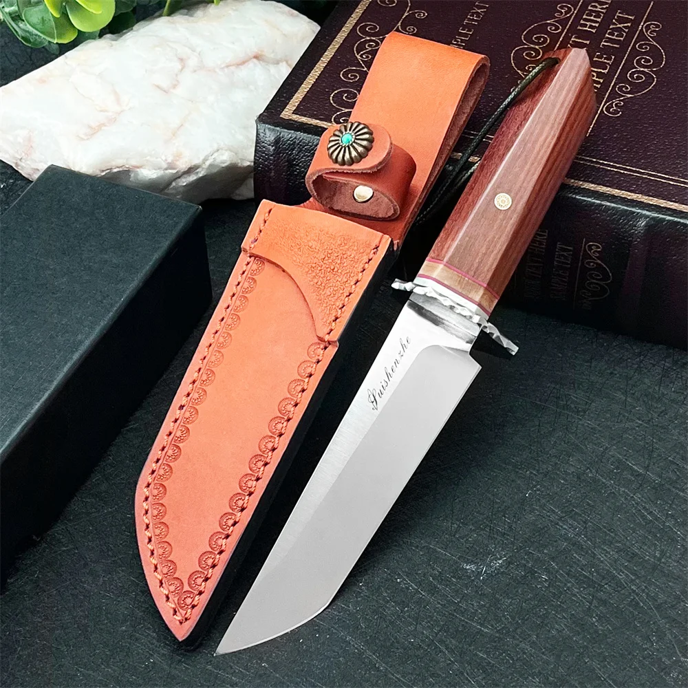 

New Japanese Tanto Knife Outdoor Knife Camping Defense Straight Knife Wilderness Survival Tactical Knife High Hardness Knife