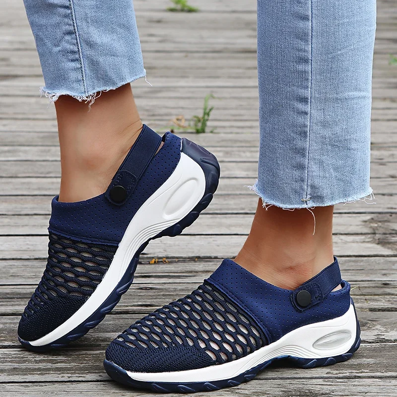 New 2024 Women Platform Sanitary Clogs Woman Sandals Mesh Womens Sandal Summer Causal Beach Clogs Wear Sandalias Plus Size