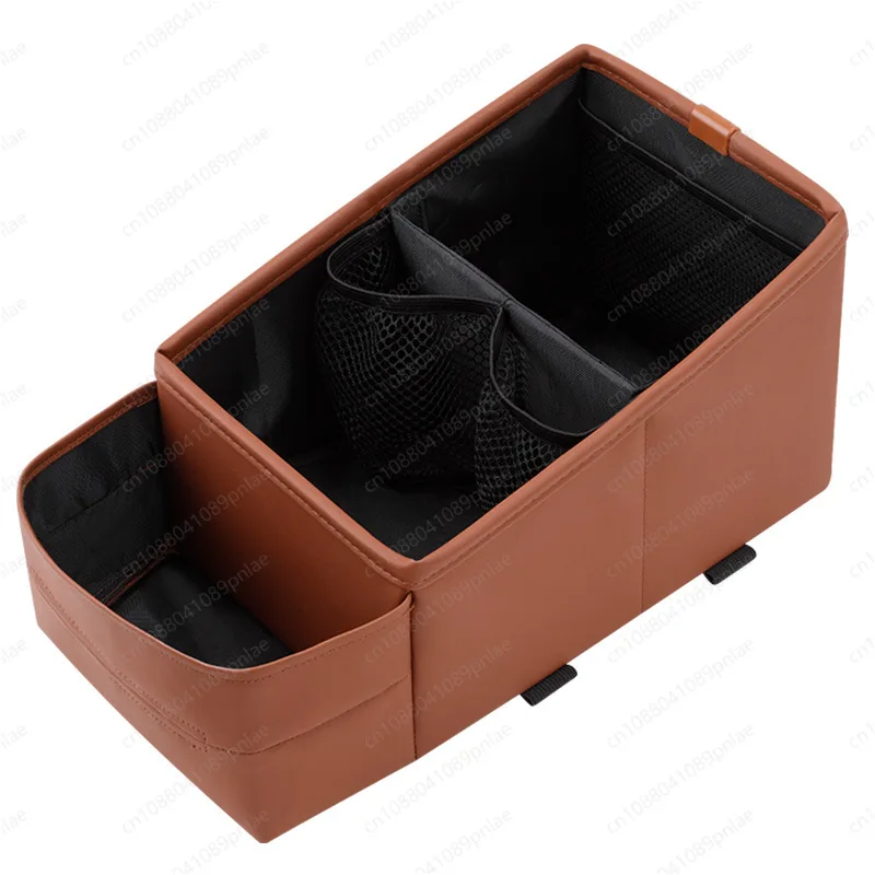 Luxury Car Armrest Storage Box Multi-Function Console Cup Holder Tissue Organizer