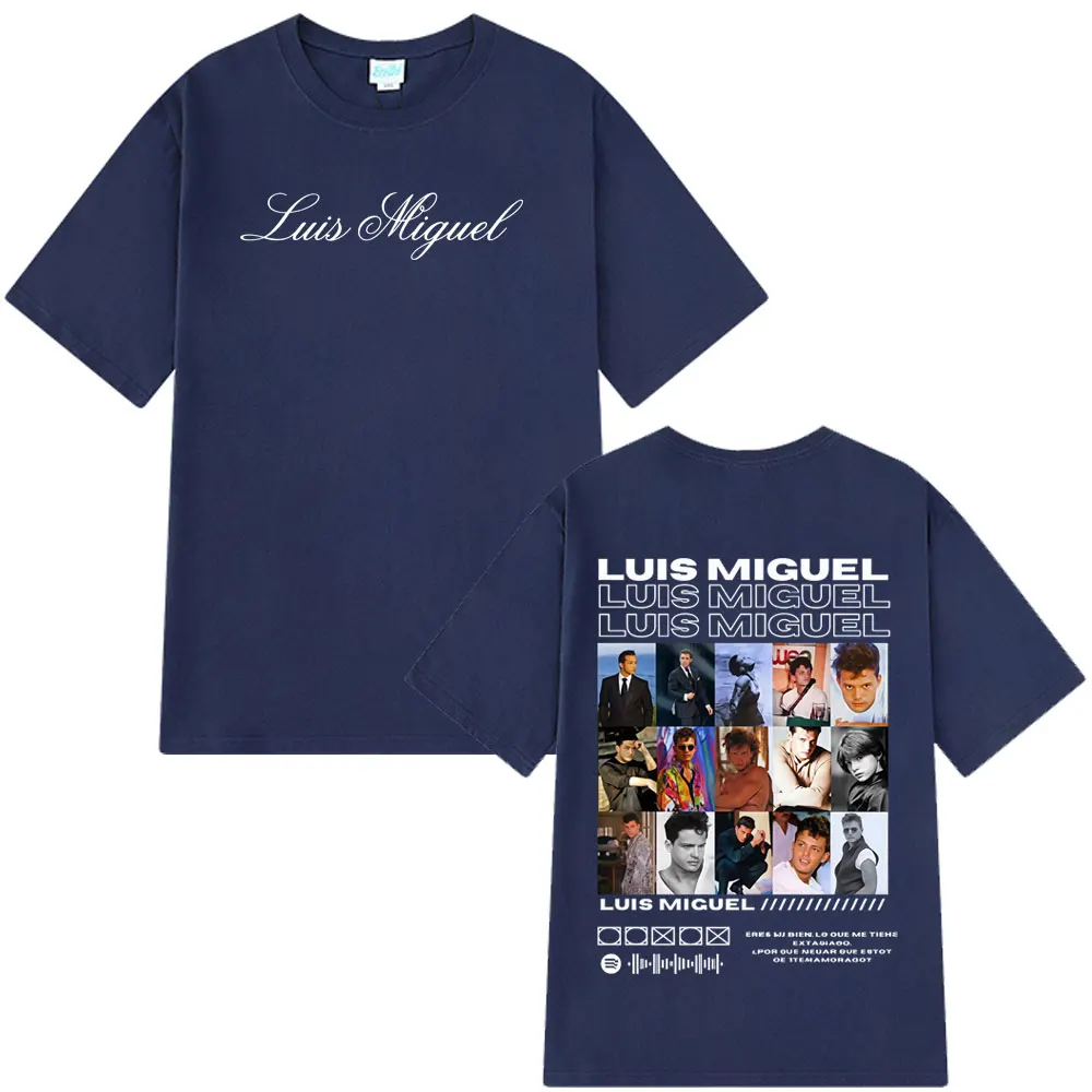 مغني الراب لويس ميغيل ألبوم الجرافيك التي شيرت الرجال النساء موضة الهيب هوب تي شيرت تقليدي قصيرة الأكمام 100% القطن المتضخم تي شيرت